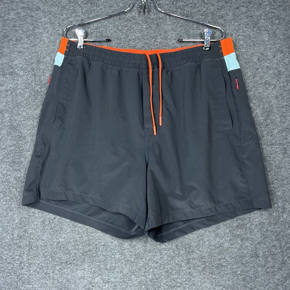 Birddogs Shorts Mens 2XL Charcoal Gray Lined Drawstring 5" inseam